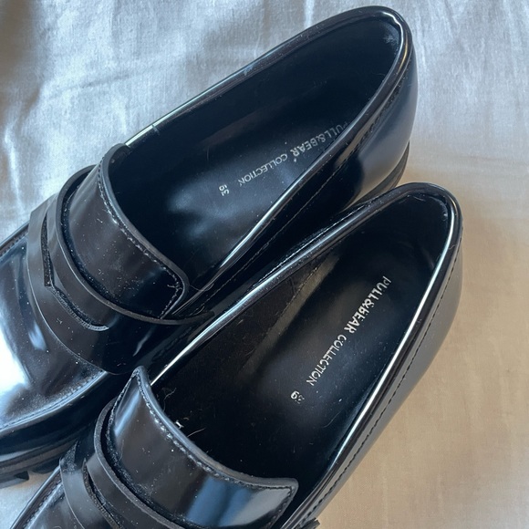 NWOT Black Platform Pull&Bear Penny Loafers | Women’s Sz 9 - Picture 6 of 6